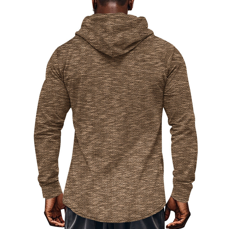 Men's Premium Stretch Hooded Long-Sleeve Shirt