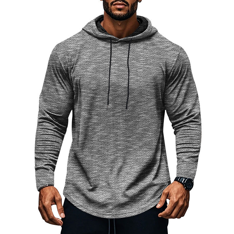 Men's Premium Stretch Hooded Long-Sleeve Shirt