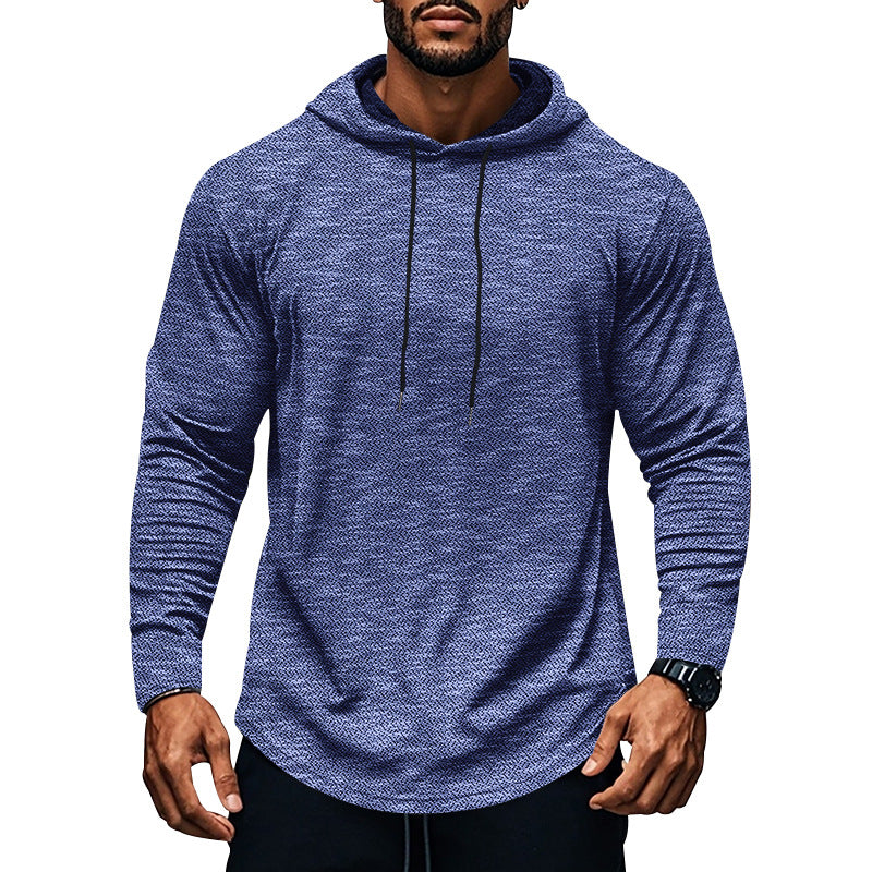 Men's Premium Stretch Hooded Long-Sleeve Shirt