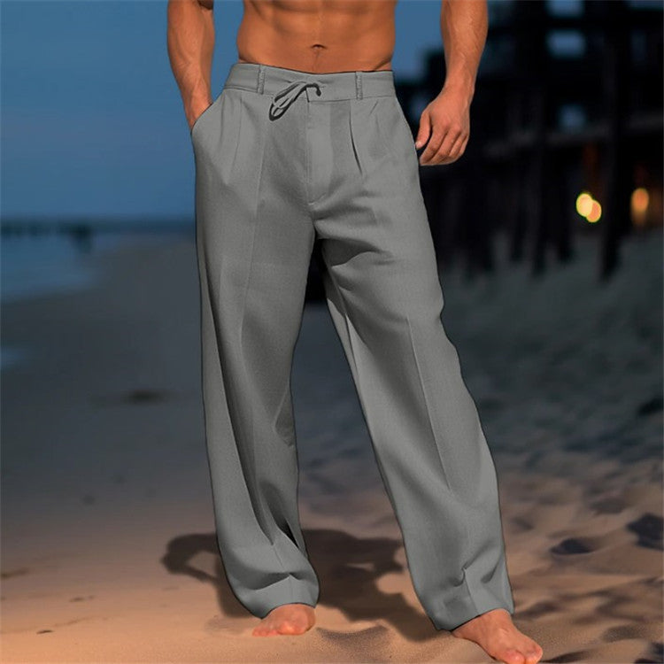 Men's Relaxed Fit Drawstring Beach Pant