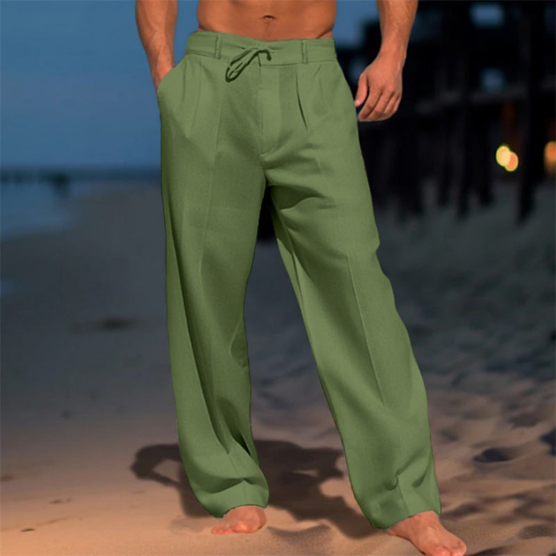 Men's Relaxed Fit Drawstring Beach Pant