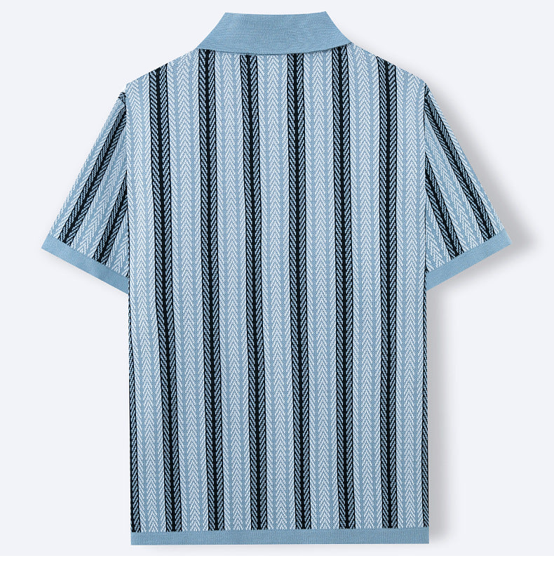 Men's Retro Vibe Button-Up Knit Shirt
