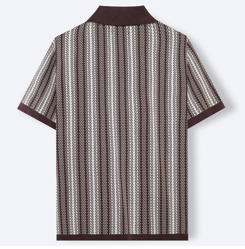 Men's Retro Vibe Button-Up Knit Shirt