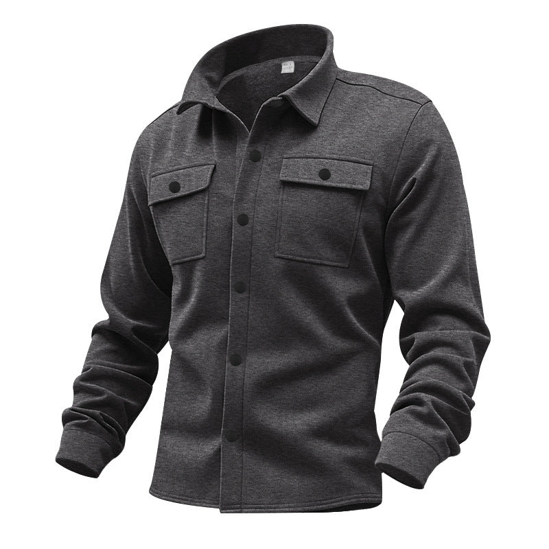 Men's Stylish Chest Pockets Button-Up Jacket