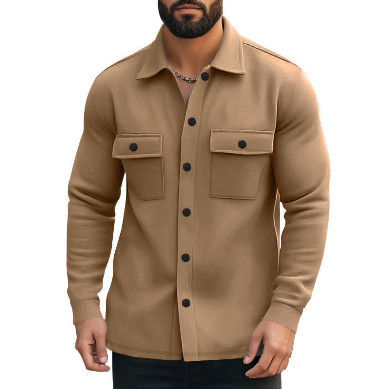 Men's Stylish Chest Pockets Button-Up Jacket