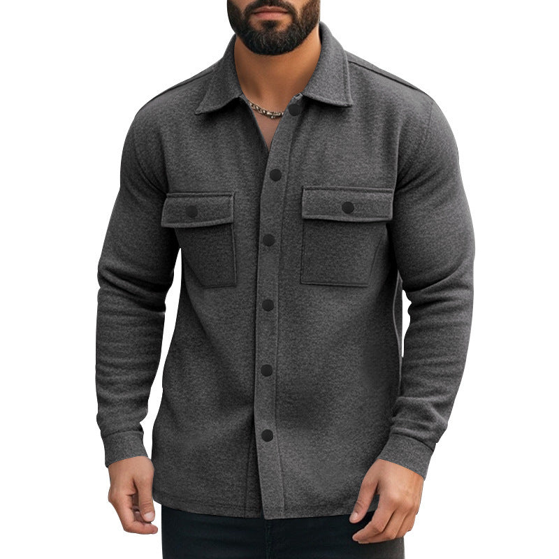 Men's Stylish Chest Pockets Button-Up Jacket
