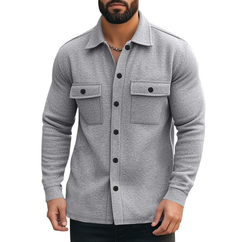 Men's Stylish Chest Pockets Button-Up Jacket