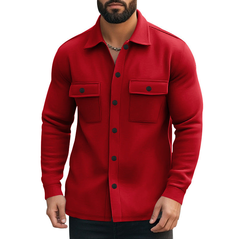 Men's Stylish Chest Pockets Button-Up Jacket