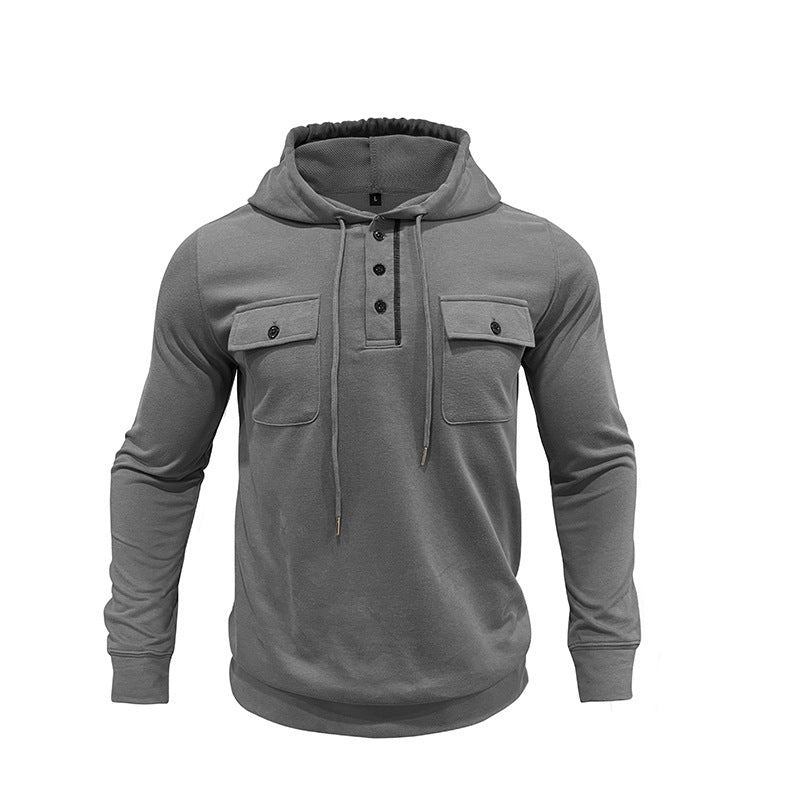 هودي رجالي أنيق بجيوب مزدوجة