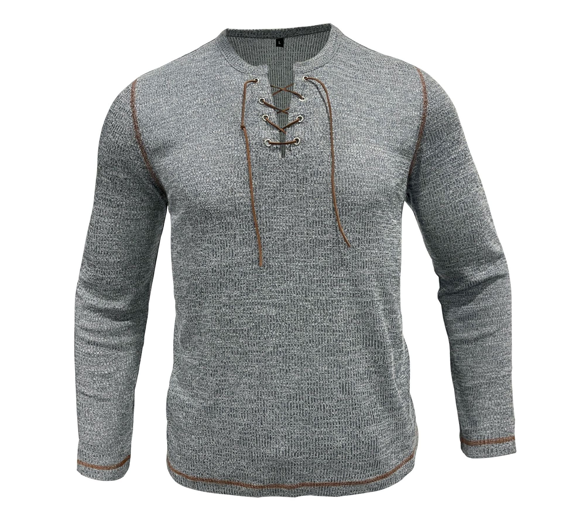 بلوفر رجالي أنيق محبوك برباط