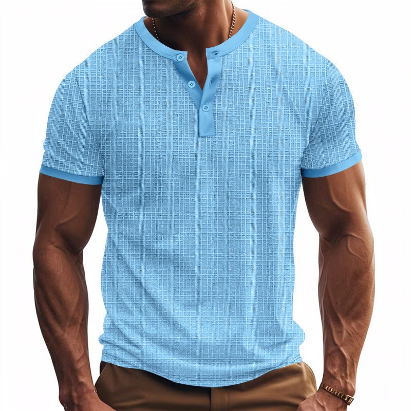T-shirt Henley Casual Premium Élégant pour Homme