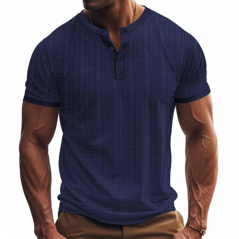 T-shirt Henley Casual Premium Élégant pour Homme