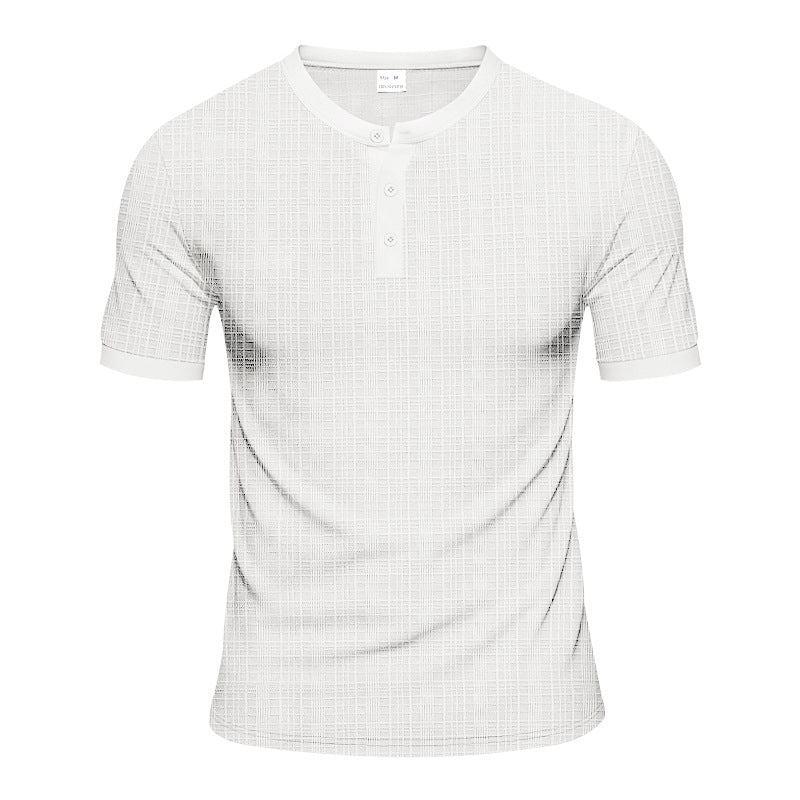 T-shirt Henley Casual Premium Élégant pour Homme