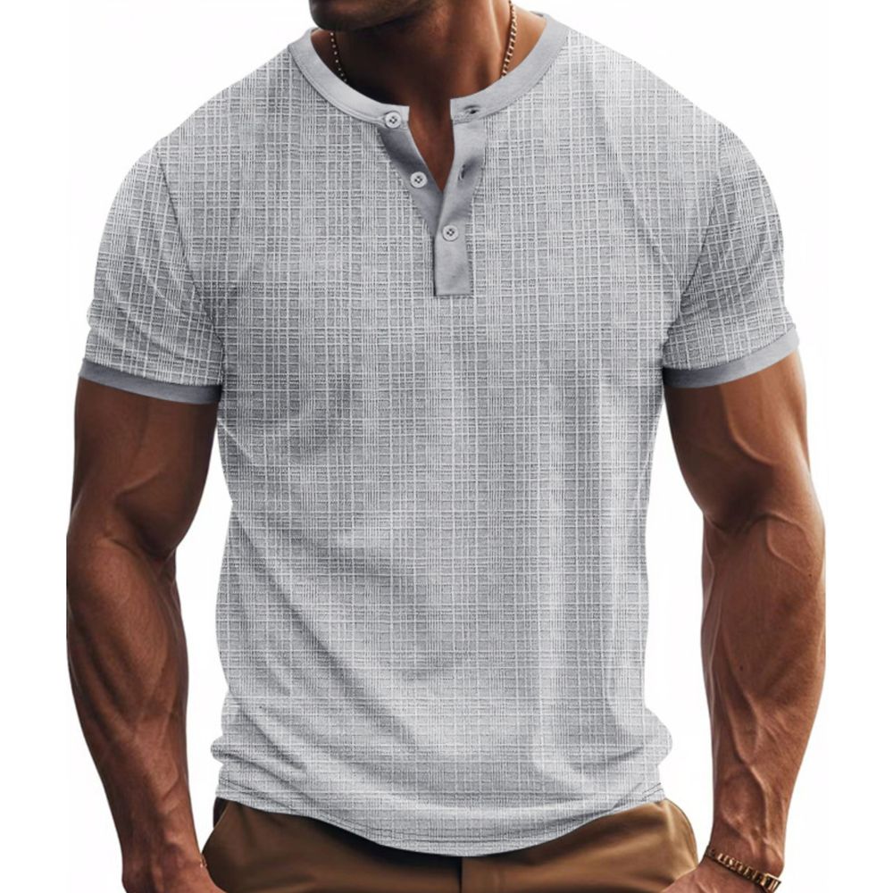 T-shirt Henley Casual Premium Élégant pour Homme