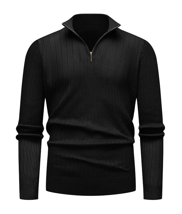 Men’s Timeless Ribbed Zip-Up Sweater