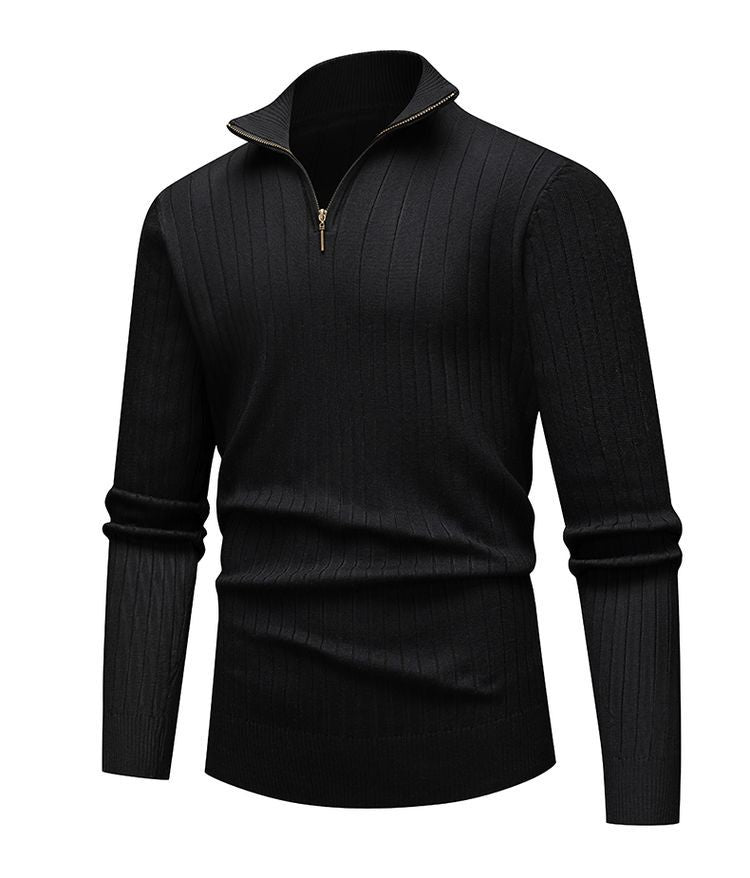 Men’s Timeless Ribbed Zip-Up Sweater
