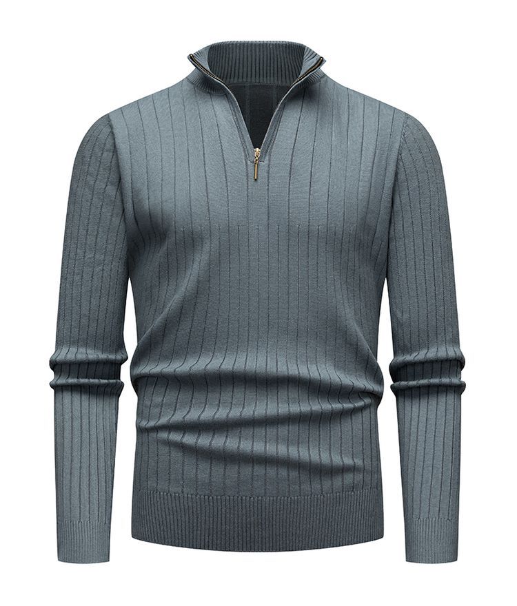 Men’s Timeless Ribbed Zip-Up Sweater