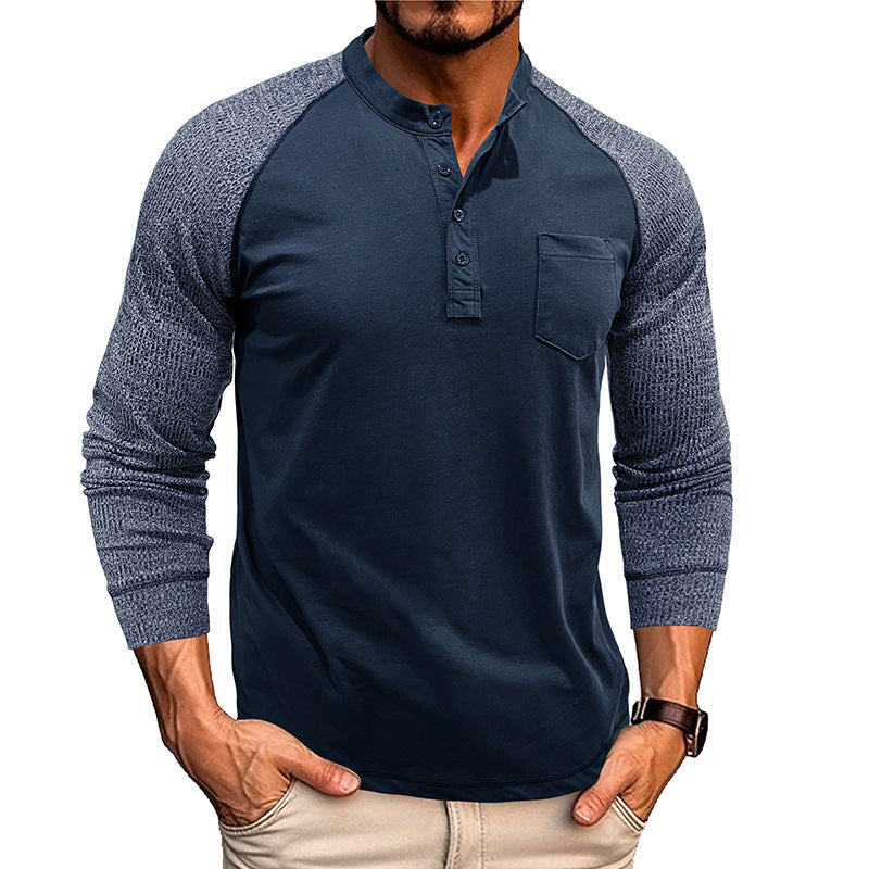 Men's Trendy Button Placket Henry Shirt