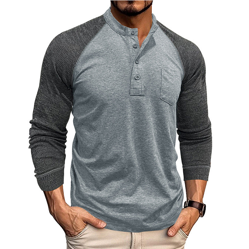 Men's Trendy Button Placket Henry Shirt
