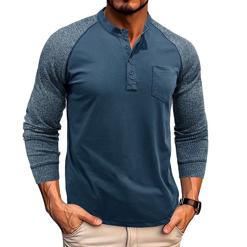 Men's Trendy Button Placket Henry Shirt