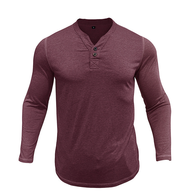 Chemise Henley Vintage à Patte de Boutons pour Homme