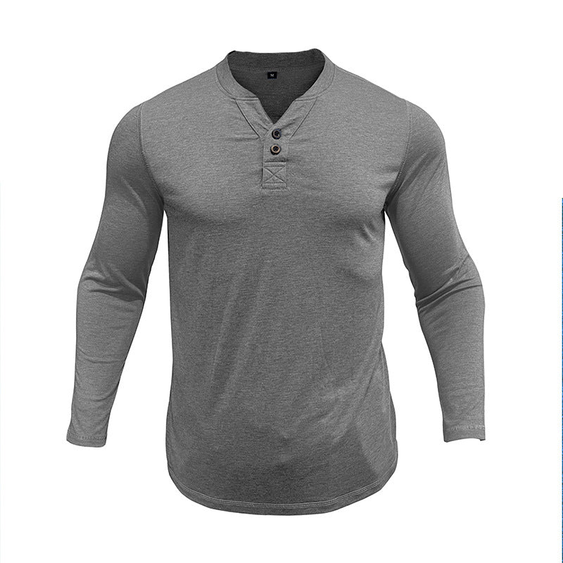 Chemise Henley Vintage à Patte de Boutons pour Homme