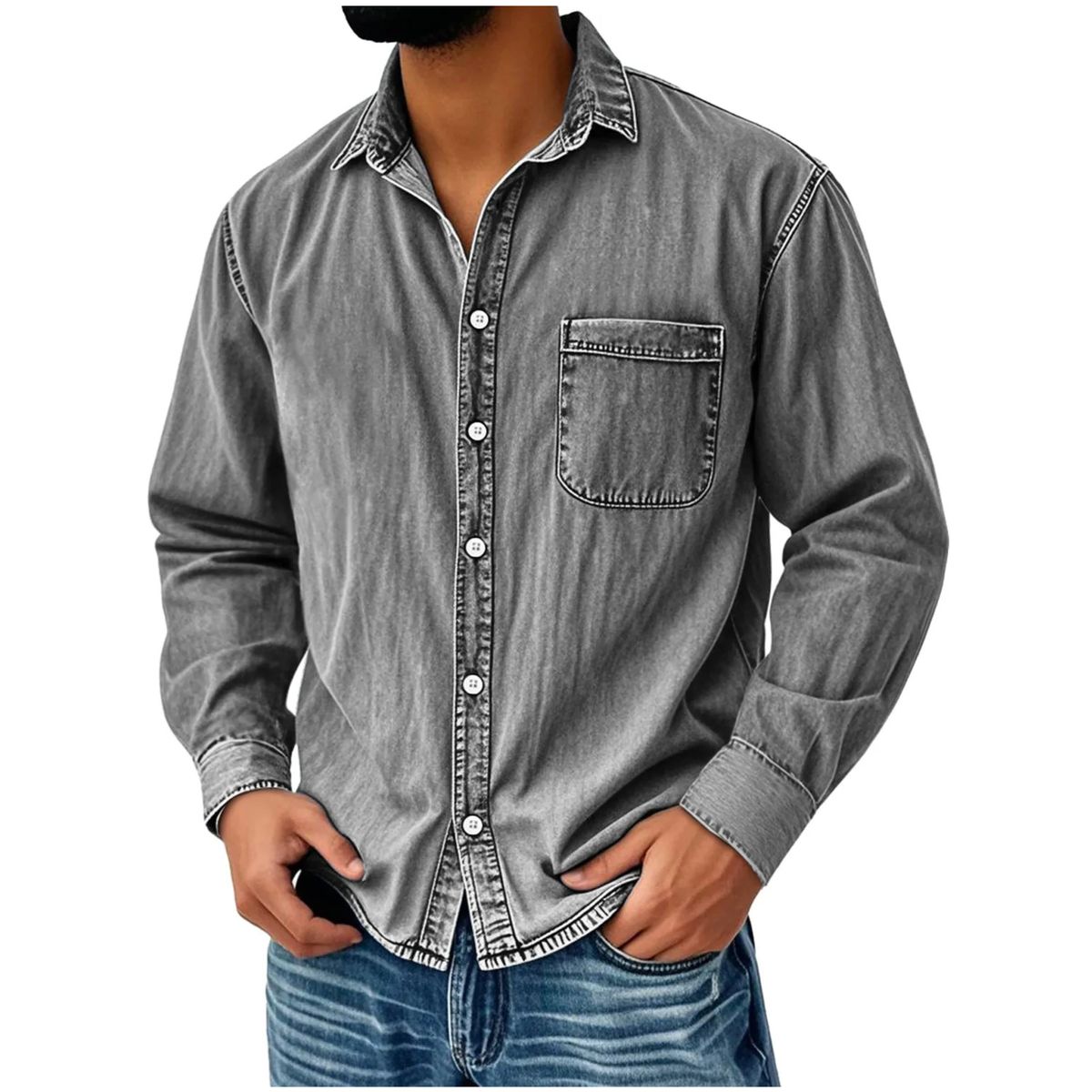 Men’s Vintage Washed Cotton Shirt