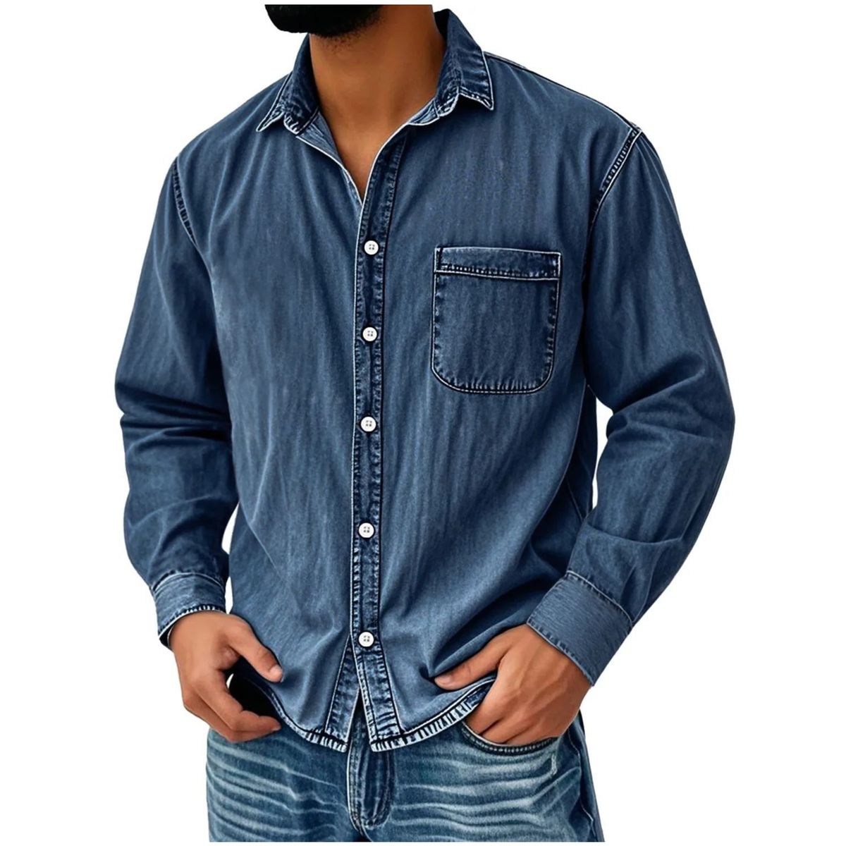 Men’s Vintage Washed Cotton Shirt