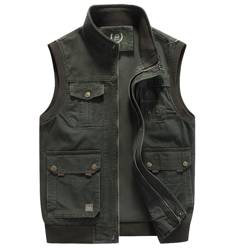 Gilet vintage multi-poche pour hommes - le cadeau parfait pour papa