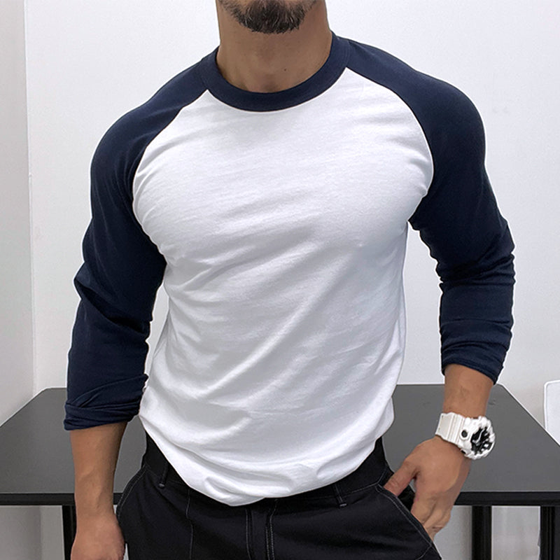 Men's Slim-Fit Color-Block Shirt
