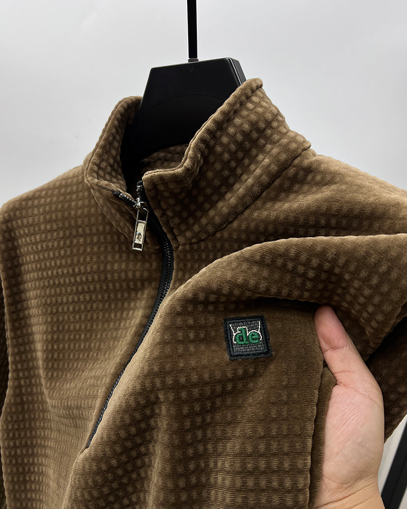Premium Half-Zip Alpaca Fleece Pullover