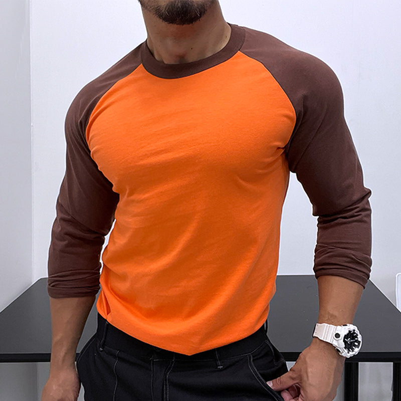 Men's Slim-Fit Color-Block Shirt