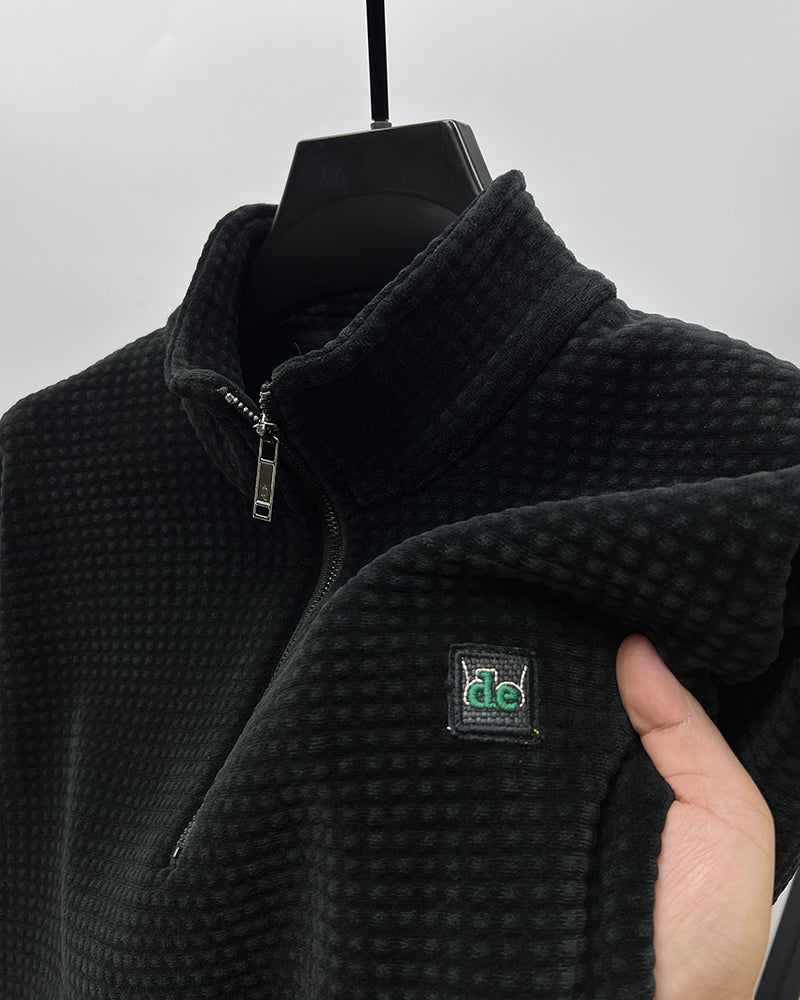 Premium Half-Zip Alpaca Fleece Pullover