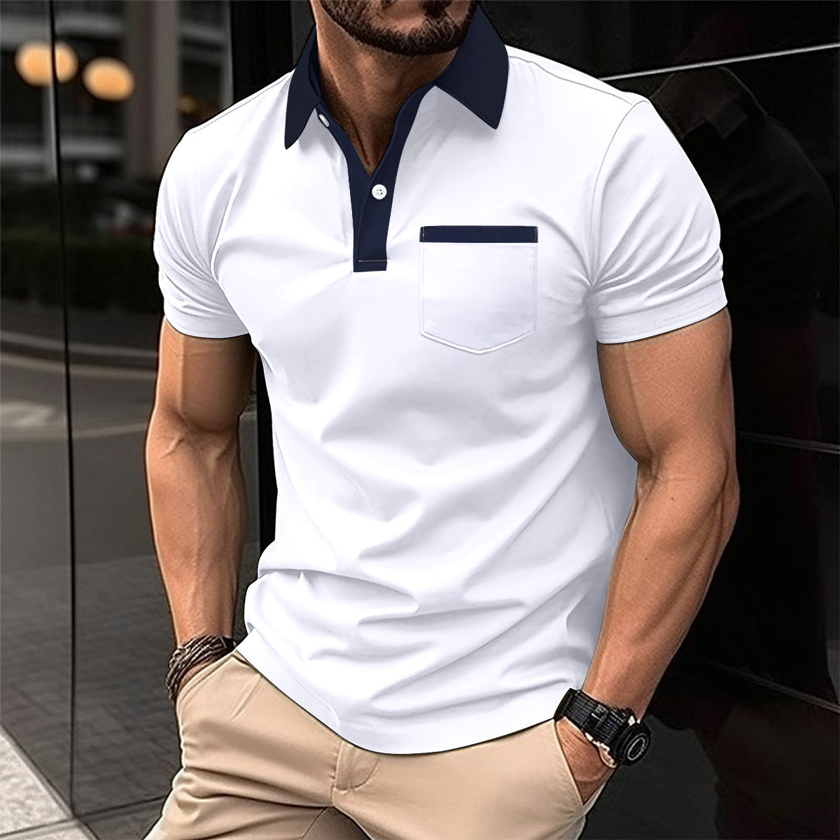 Men's Classic Contrast Polo Shirt Collection