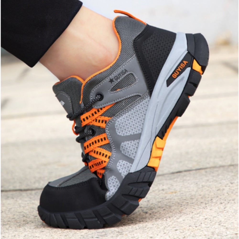 Men's Lightweight Safety Work Shoes with Impact-Resistant Toe