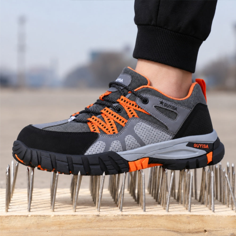 Men's Lightweight Safety Work Shoes with Impact-Resistant Toe