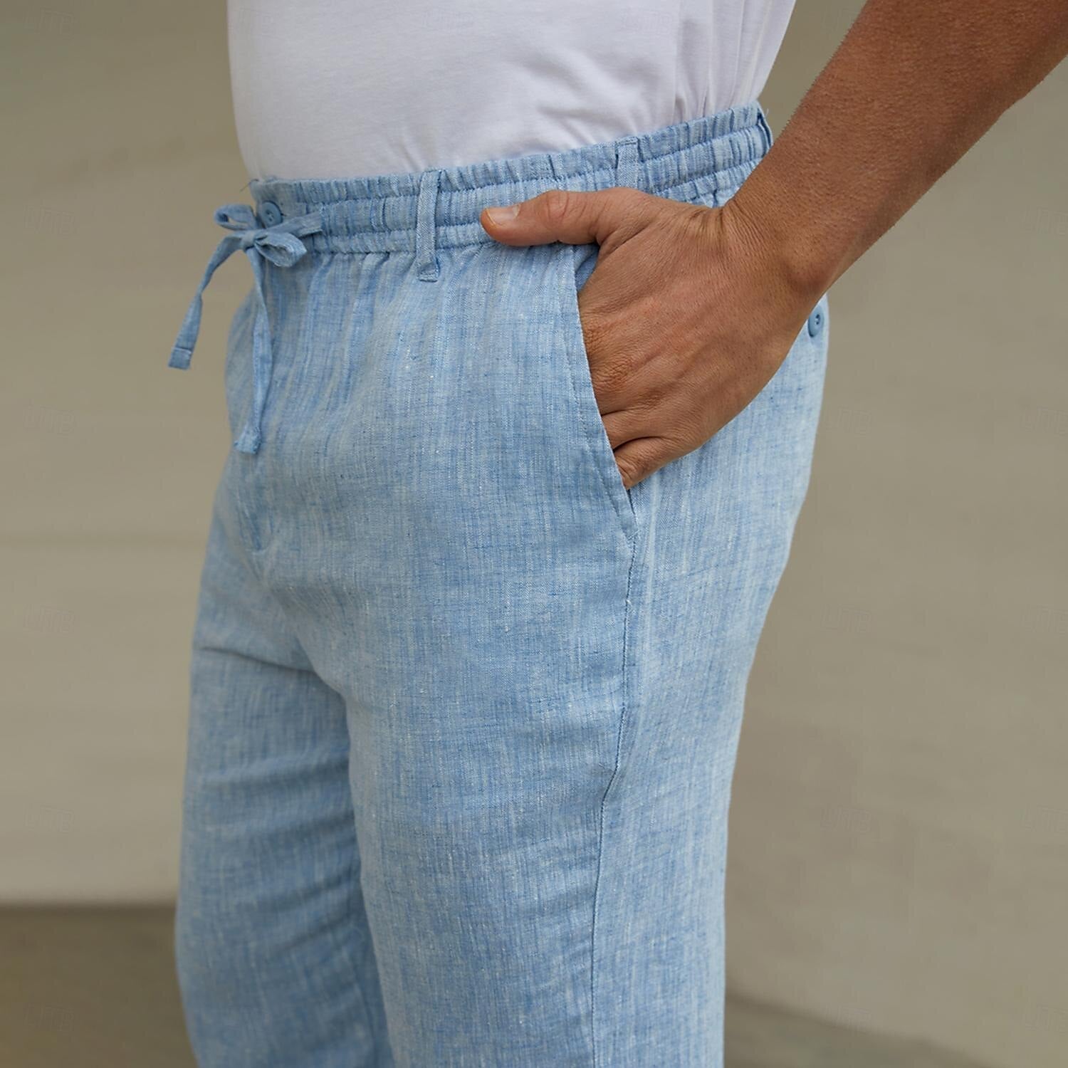 Men's Linen Pants Trousers Casual Pants