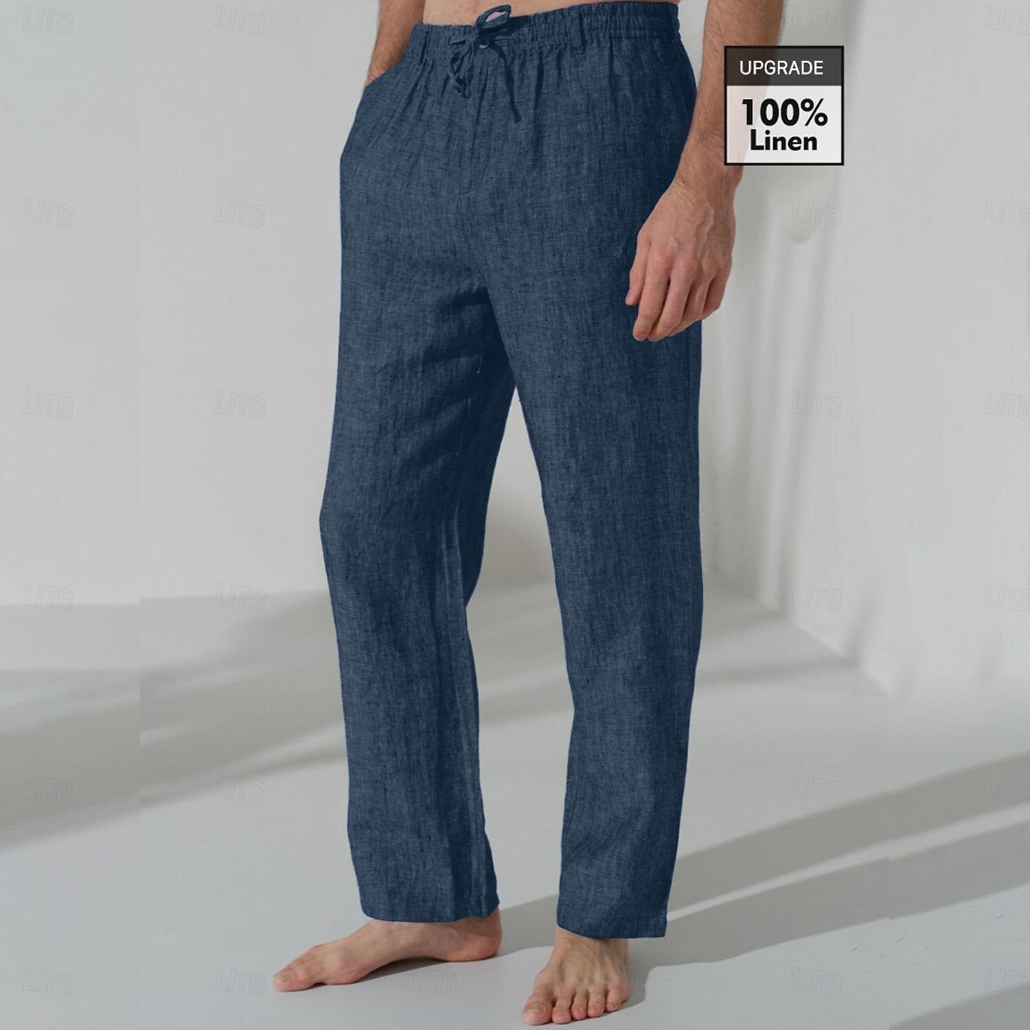 Men's Linen Pants Trousers Casual Pants