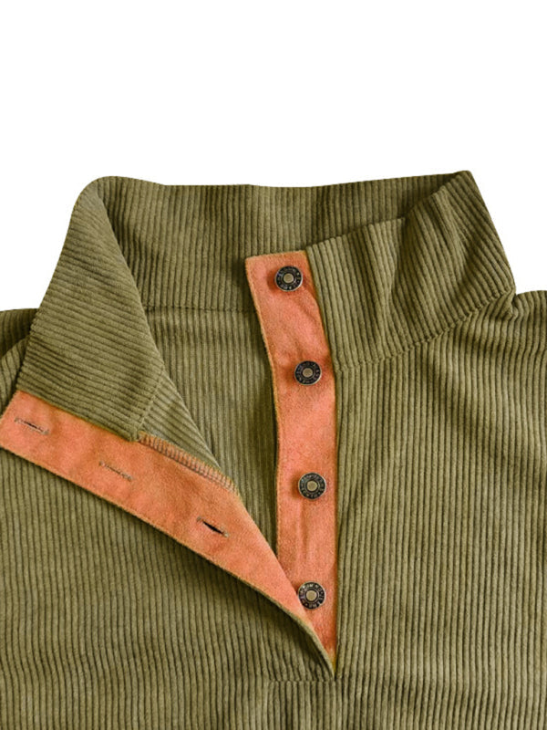 Men's Outdoor Stand Collar Long Sleeve Sweatshirt