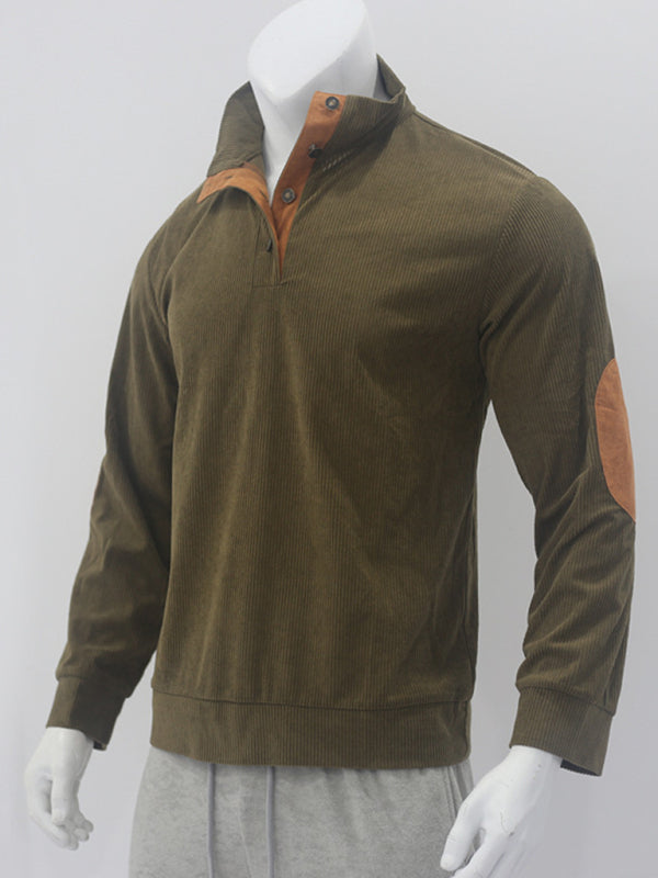 Men's Outdoor Stand Collar Long Sleeve Sweatshirt
