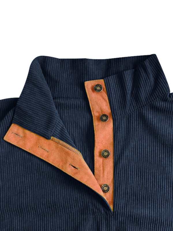 Men's Outdoor Stand Collar Long Sleeve Sweatshirt