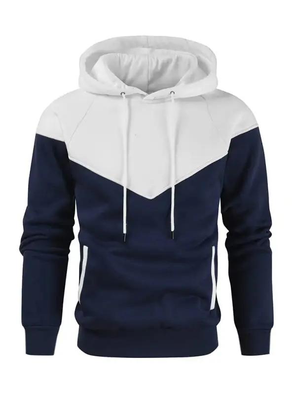 Men's contrasting color fashionable casual sports sweatshirt