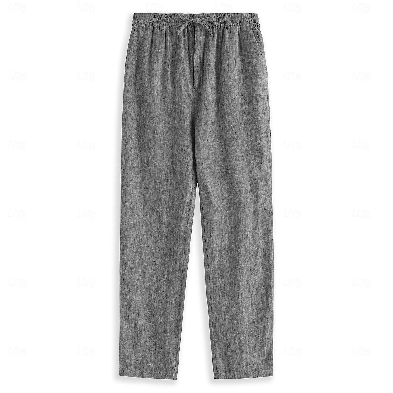 Men's Linen Pants Trousers Casual Pants