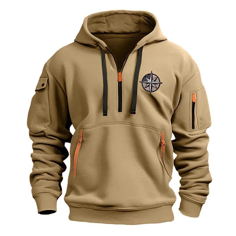 Men's Casual Sports Multi-Zip Hoodie product photo, view 2