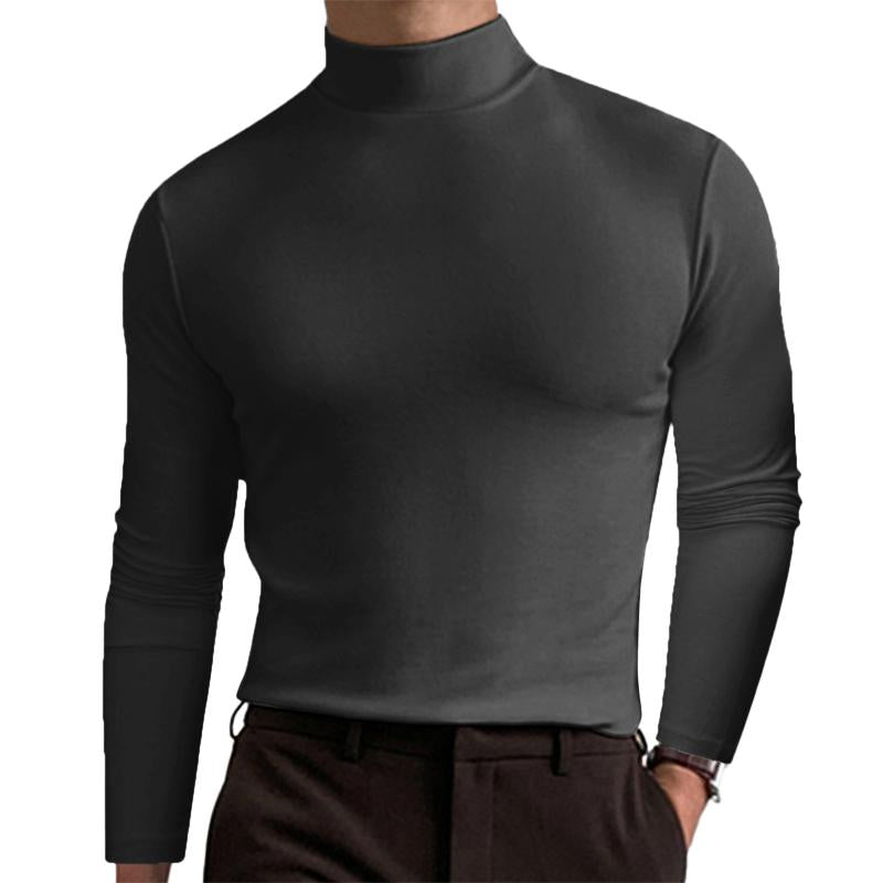 Maglie a maniche lunghe a collo alto di uomini casuali