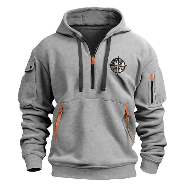 Men's Casual Sports Multi-Zip Hoodie product photo