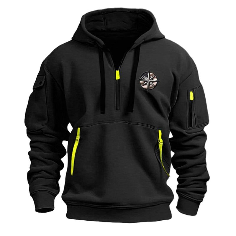 Men's Casual Sports Multi-Zip Hoodie product photo, view 4