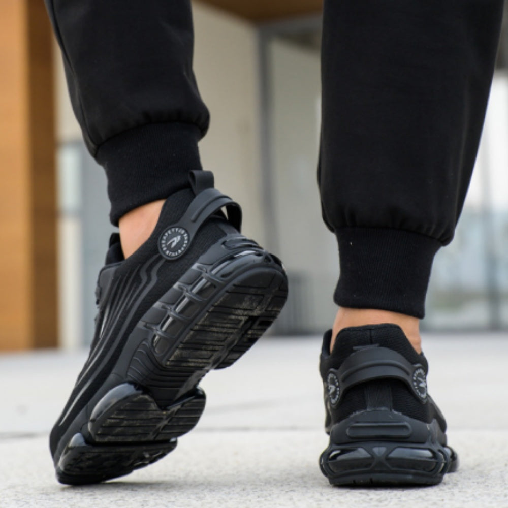 Men's Lightweight Safety Work Shoes with Impact-Resistant Toe