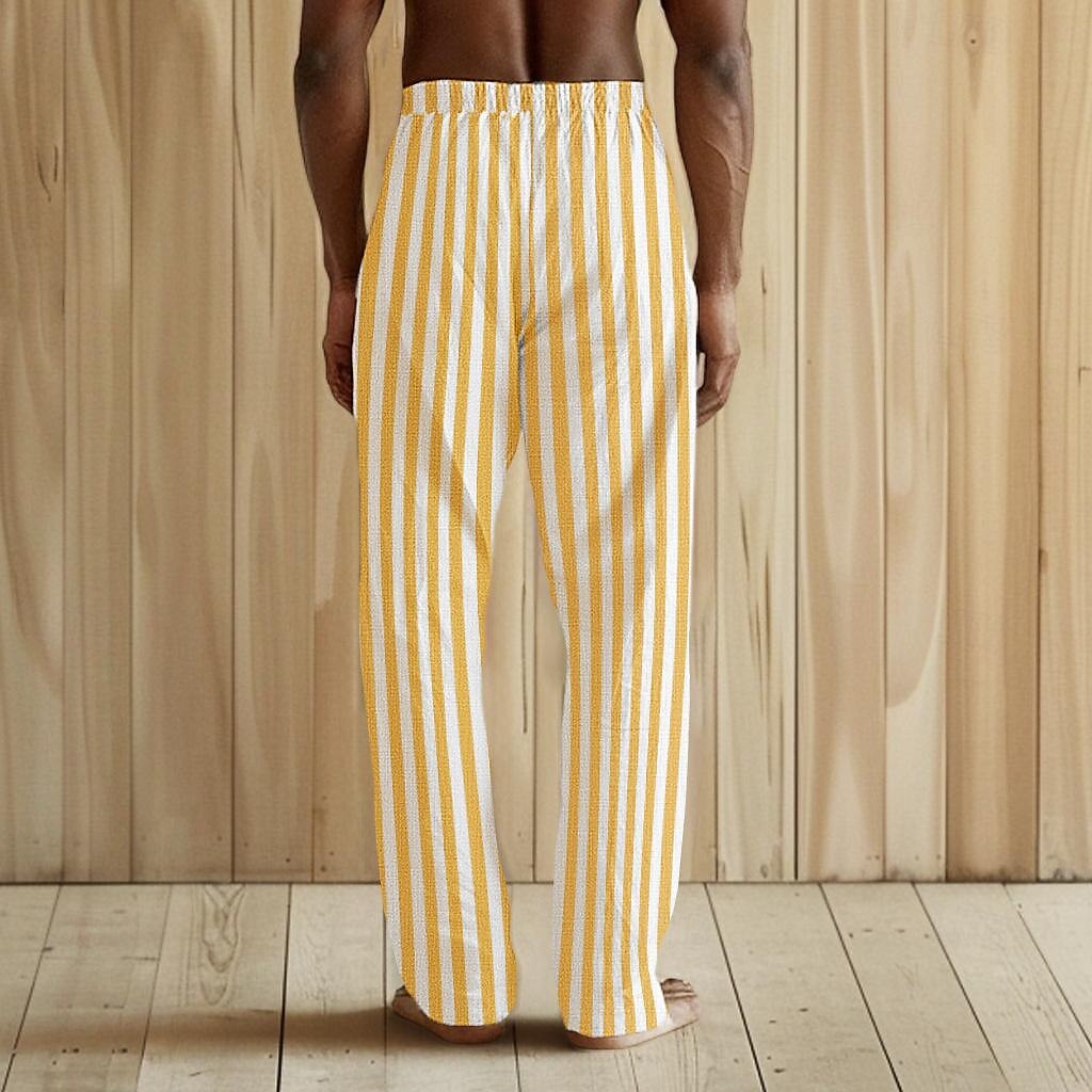Stripe Linen Pants Trousers Summer Pants