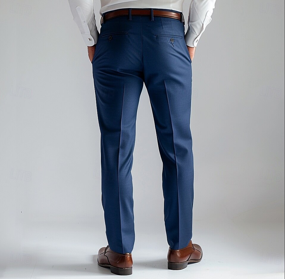 Wool Dress Pants Solid Color Pants